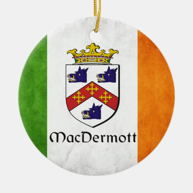 MacDermott Irish Ceramic Tree Decoration (Front)