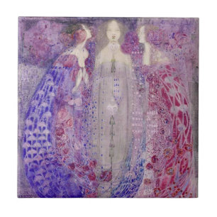 MacDonald Art Nouveau The Three Perfumes Tile