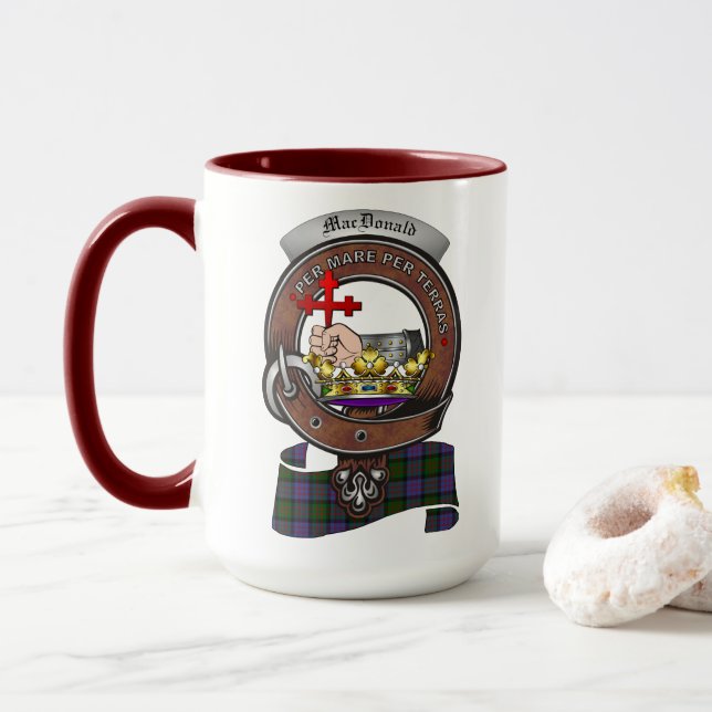 MacDonald Clan Badge Combo 15o Mug (With Donut)