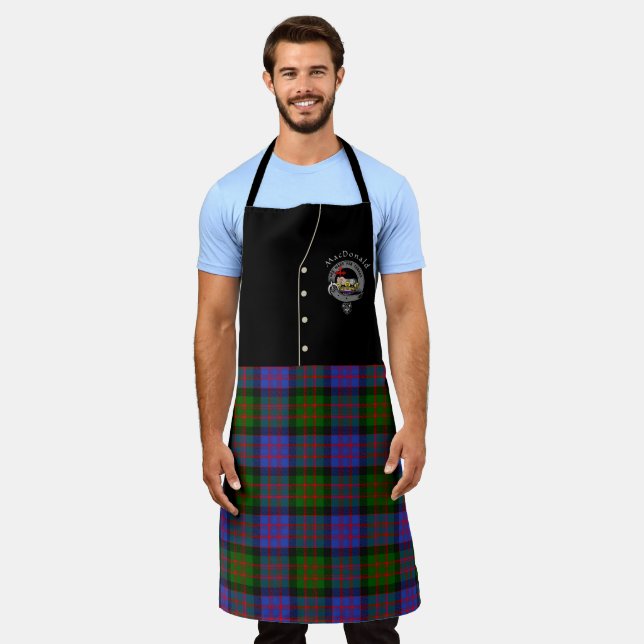 MacDonald Clan Badge & Tartan Kilt Apron (Worn)