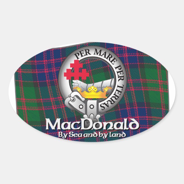 MacDonald Clan Oval Sticker (Front)