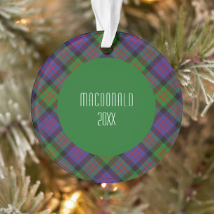 MacDonald Clan Tartan Plaid Pattern Ornament