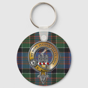 MacDonald Clanranald Tartan & Badge Key Ring