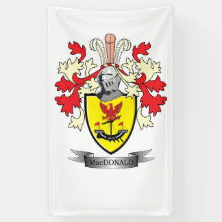 MacDonald Family Crest Coat of Arms Banner