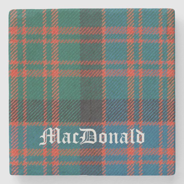 MacDonald, MacDonald Scottish Tartan, MacDonald  Stone Coaster (Front)