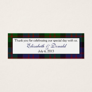 MacDonald McDonald Tartan Wedding Favour Tags