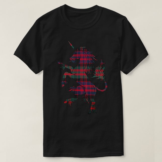MacDonald Modern Tartan Unicorn T-Shirt (Design Front)