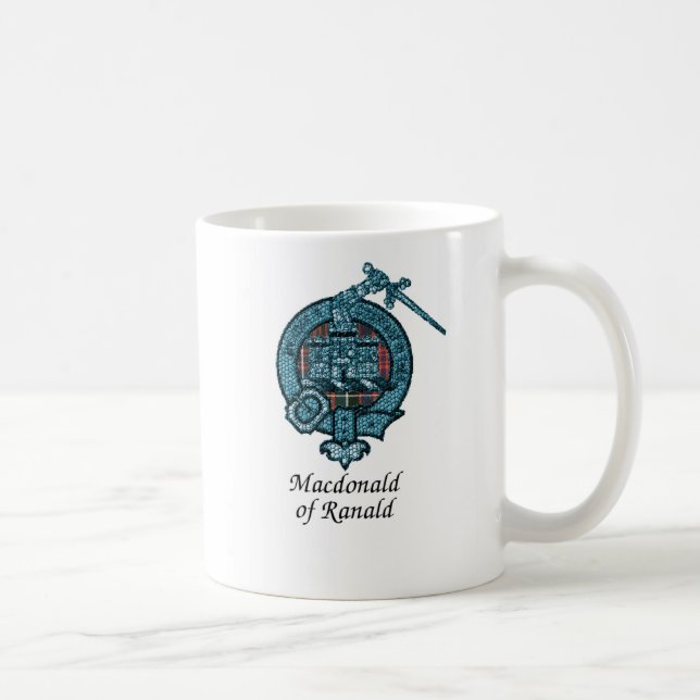 Macdonald Of Ranald Clan Crest Coffee Mug (Right)