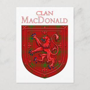 MacDonald of Sleat Tartan Scottish Plaid Lion Ramp Postcard