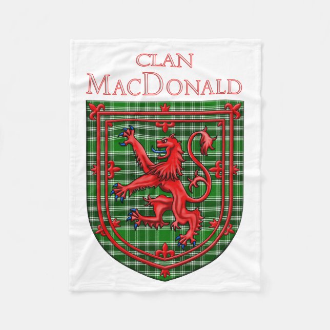 MacDonald of the Isles Ancient Tartan Fleece Blanket (Front)