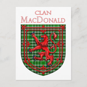 MacDonald of the Isles Ancient Tartan Postcard