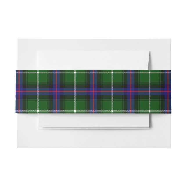 MacDonald Of The Isles Scottish Tartan Belly Band Invitation Belly Band (Front Example)