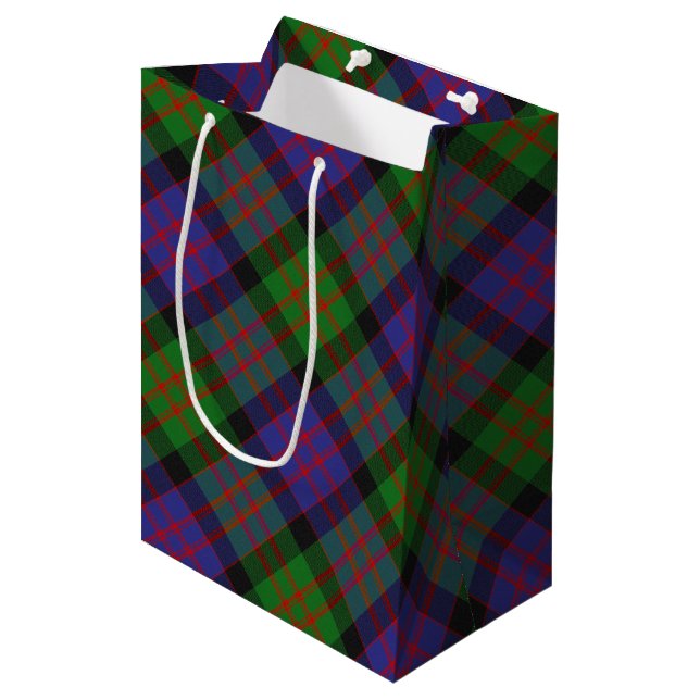 MacDonald Scottish Clan Tartan Plaid Pattern Medium Gift Bag (Front Angled)