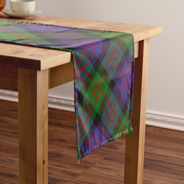 MacDonald Scottish Clan Tartan Plaid Pattern Short Table Runner (In Situ)