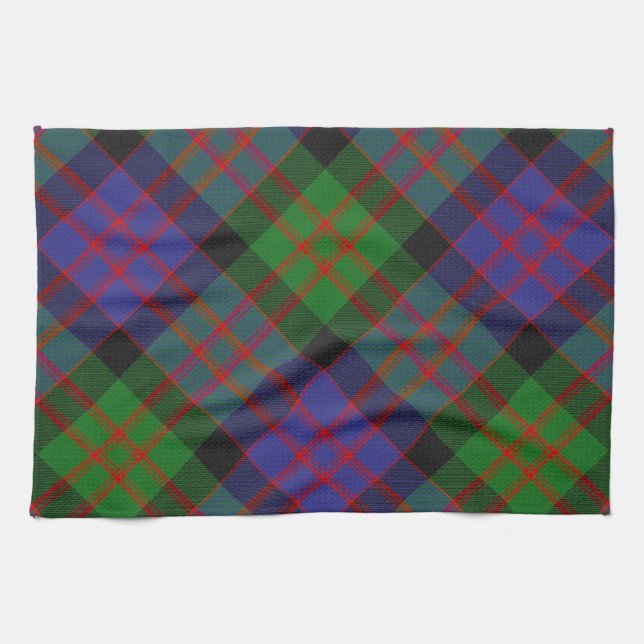 MacDonald Scottish Clan Tartan Plaid Pattern Tea Towel (Horizontal)