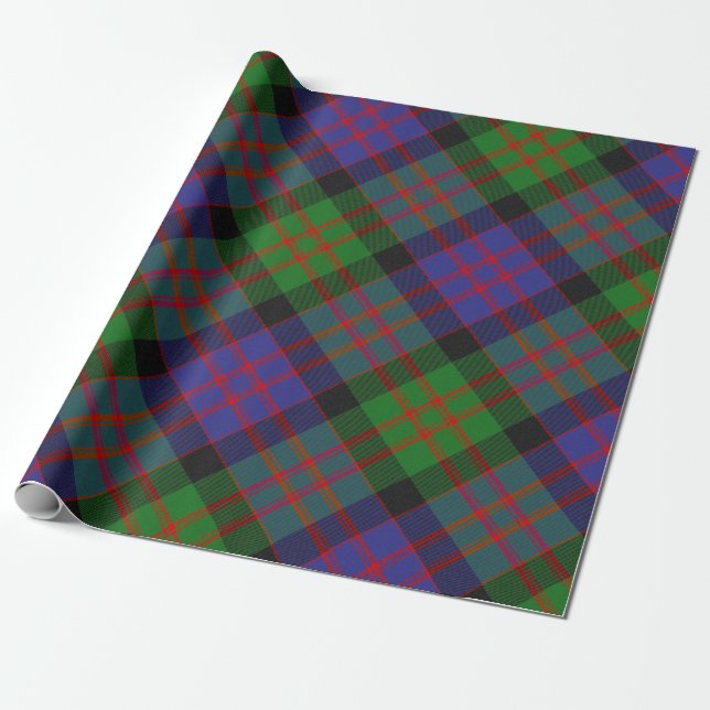 MacDonald Scottish Clan Tartan Plaid Pattern Wrapping Paper (Unrolled)