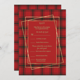 MacDonald Sleet Modern with Gold Frame RSVP Invitation
