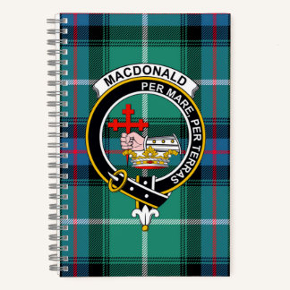 MacDonald Tartan and Clan Badge Spiral Notebook