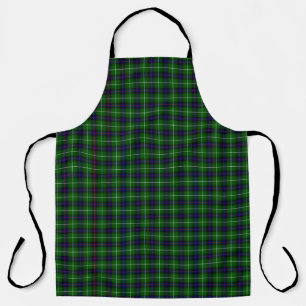 MacDonald tartan green blue plaid Apron
