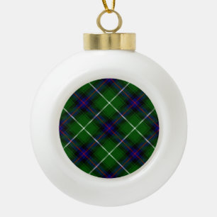 MacDonald tartan green blue plaid Ceramic Ball Christmas Ornament