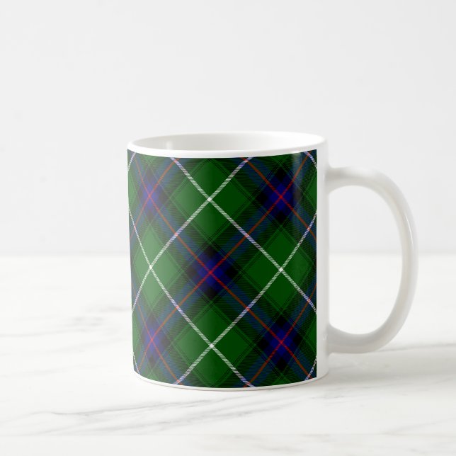 MacDonald tartan green blue plaid Coffee Mug (Right)