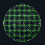 MacDonald tartan green blue plaid Dartboard<br><div class="desc">MacDonald of the Isles clan tartan green blue plaid</div>