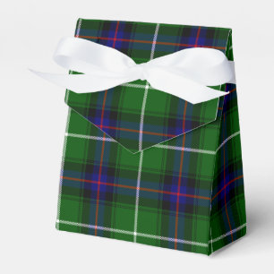MacDonald tartan green blue plaid Favour Box