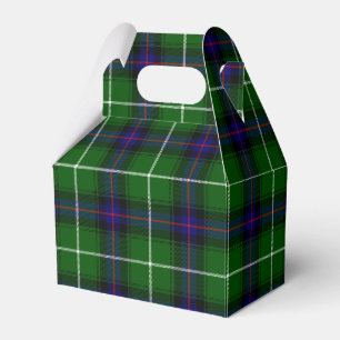 MacDonald tartan green blue plaid Favour Box