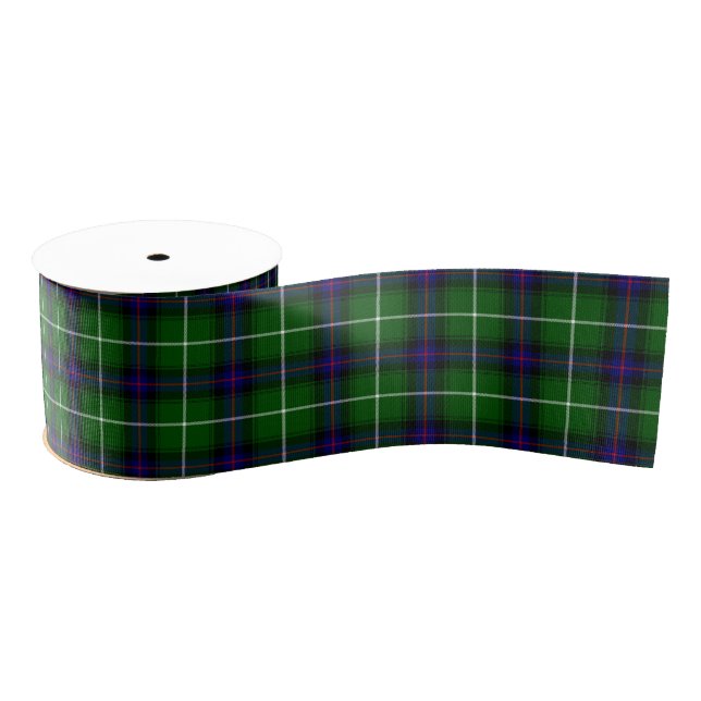 MacDonald tartan green blue plaid Grosgrain Ribbon (Spool)