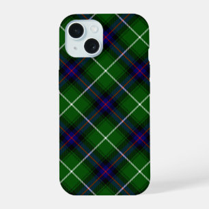 MacDonald tartan green blue plaid iPhone 15 Case