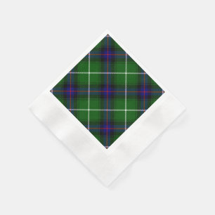 MacDonald tartan green blue plaid Napkin