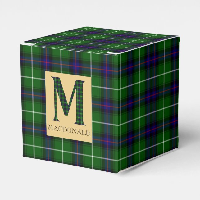 MacDonald Tartan Monogram M   Favour Box (Front Side)
