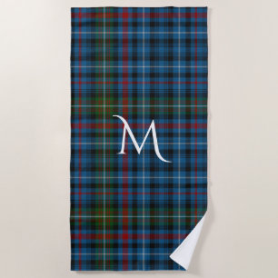 MacDonald Tartan Plaid Monogrammed Beach Towel