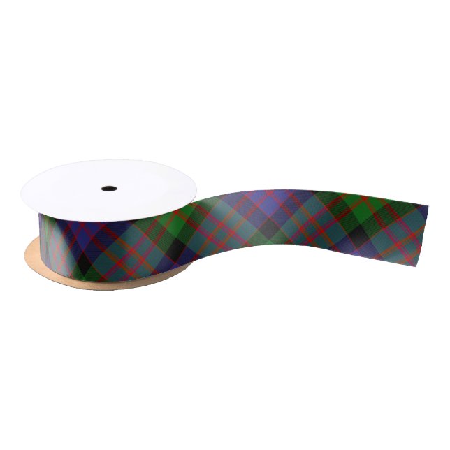 MacDonald Tartan Plaid Pattern Plaid Big Satin Ribbon (Spool)