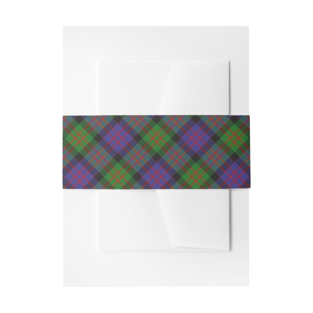 MacDonald Tartan Scottish Plaid Invitation Belly Band (Front Example)