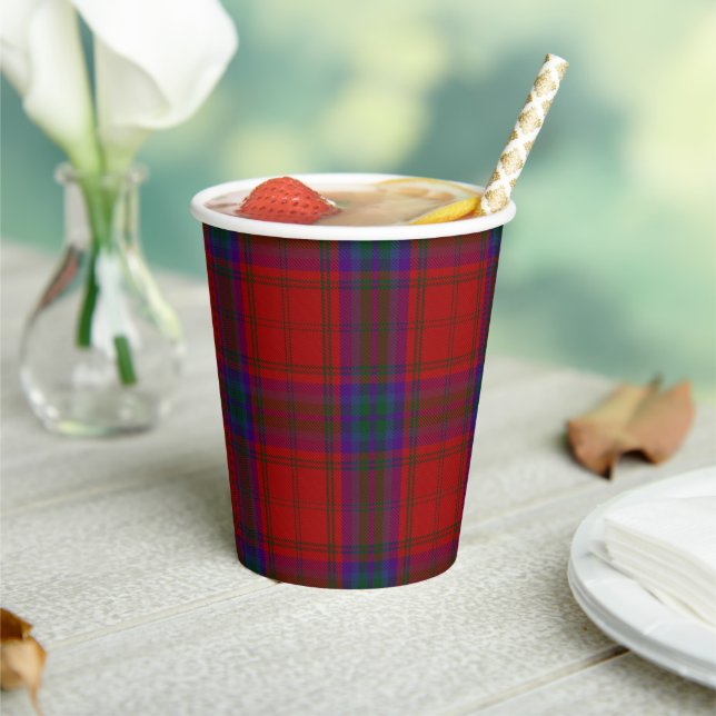 MacDougal Scottish Plaid Pattern  Paper Cups (Insitu)