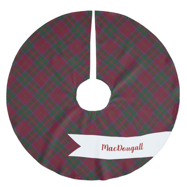 MacDougall Clan Tartan Plaid Pattern Brushed Polyester Tree Skirt (Front)