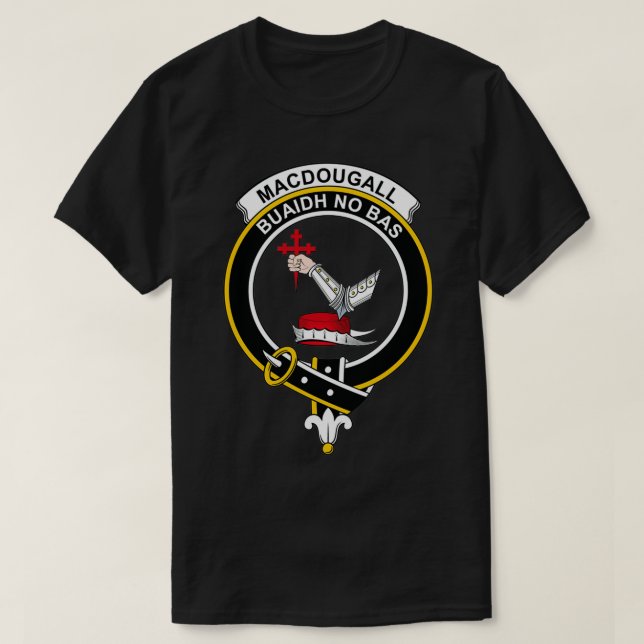 MacDougall Crest Tartan Clan Scottish Clan 1 T-Shirt (Design Front)