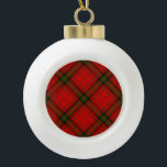 MacDougall tartan red green plaid Ceramic Ball Christmas Ornament<br><div class="desc">MacDougall clan tartan red green plaid</div>
