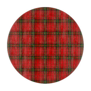 MacDougall tartan red green plaid Cutting Board