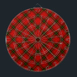 MacDougall tartan red green plaid Dartboard<br><div class="desc">MacDougall clan tartan red green plaid</div>