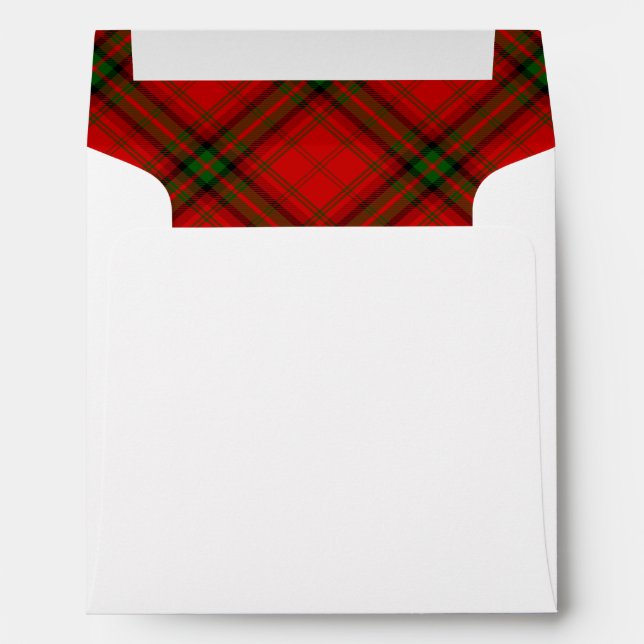 MacDougall tartan red green plaid Envelope (Back (Bottom))