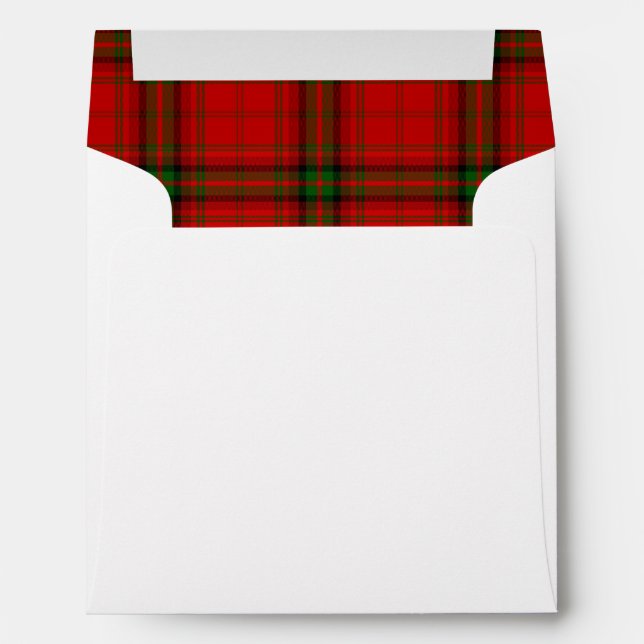 MacDougall tartan red green plaid Envelope (Back (Bottom))