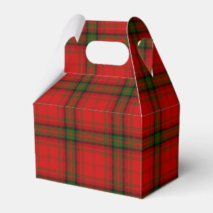 MacDougall tartan red green plaid Favour Box
