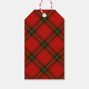 MacDougall tartan red green plaid Gift Tags