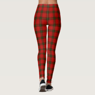 MacDougall tartan red green plaid Leggings