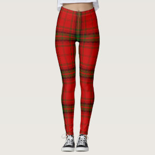 MacDougall tartan red green plaid Leggings