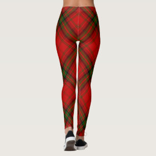 MacDougall tartan red green plaid Leggings