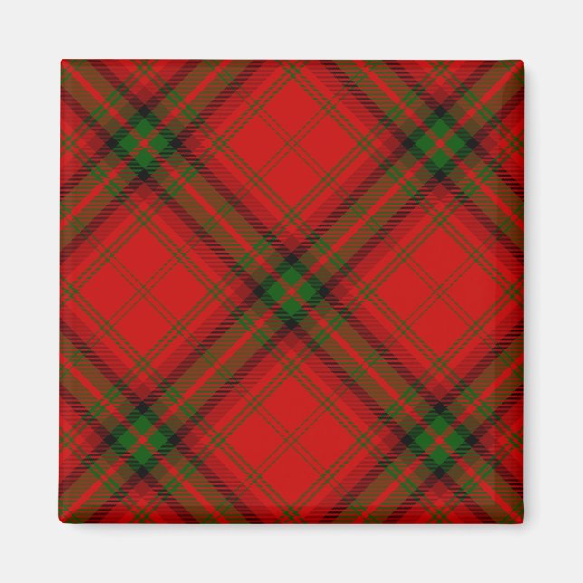 MacDougall tartan red green plaid Magnet (Front)