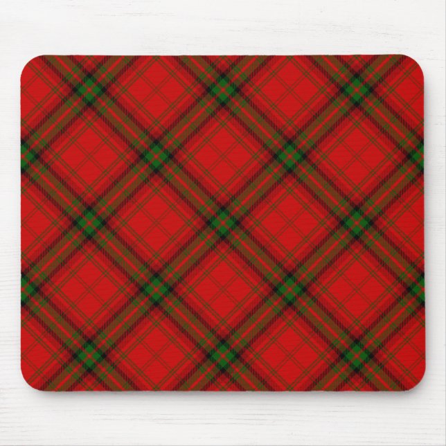 MacDougall tartan red green plaid Mouse Mat (Front)